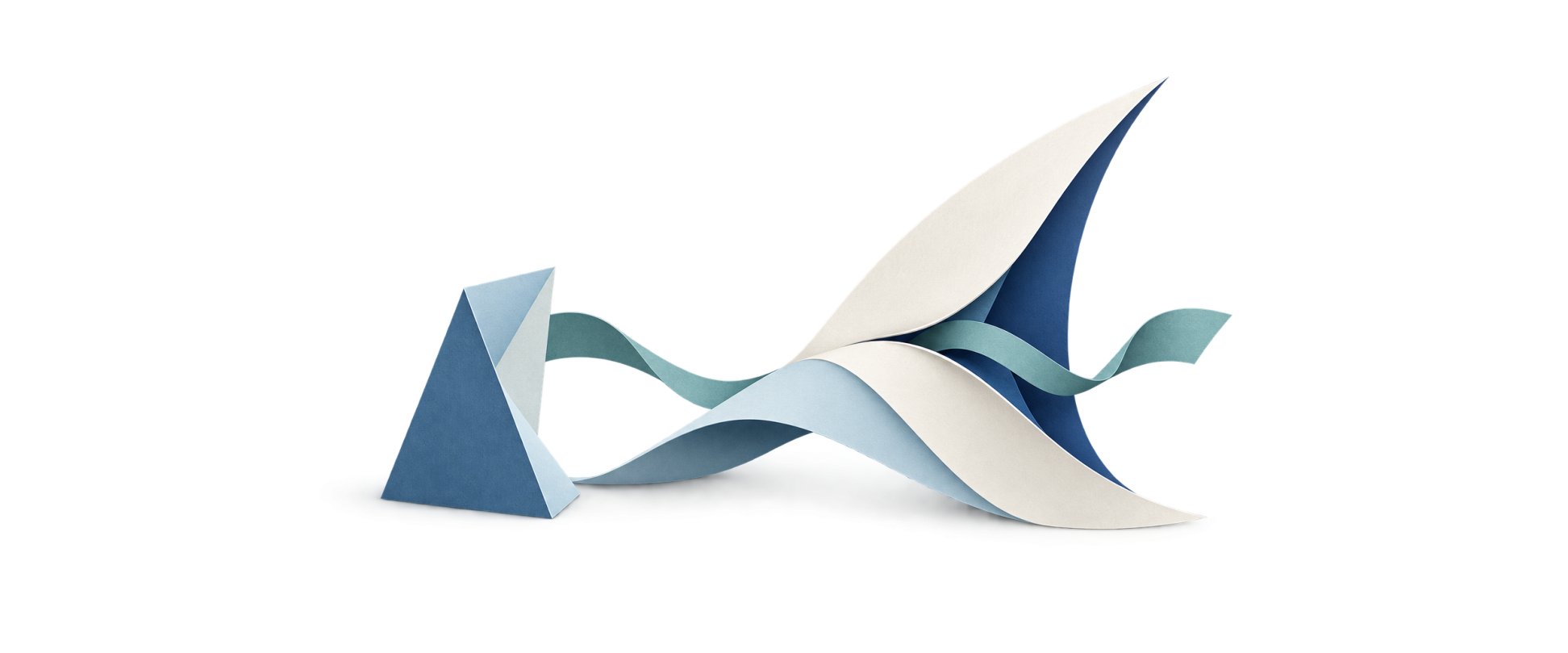 Folded-paper architectural forms illustrate a controlled engineering workflow