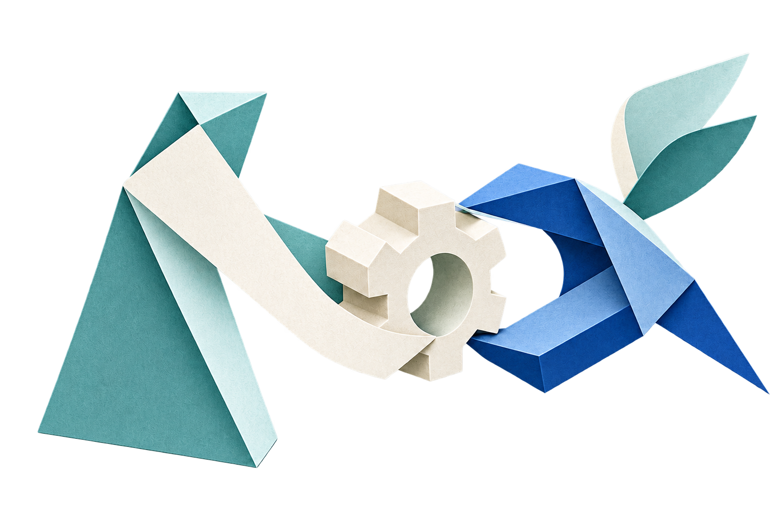 Folded-paper tools align an engineered connection
